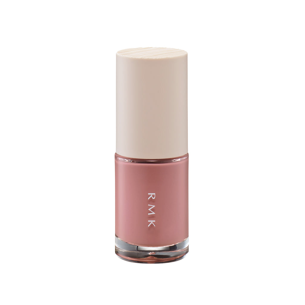 RMK Nail Lacquer 8ml in Petal Wish, a sheer pink shade inspired by cherry blossoms, delivering a natural and airy finish.