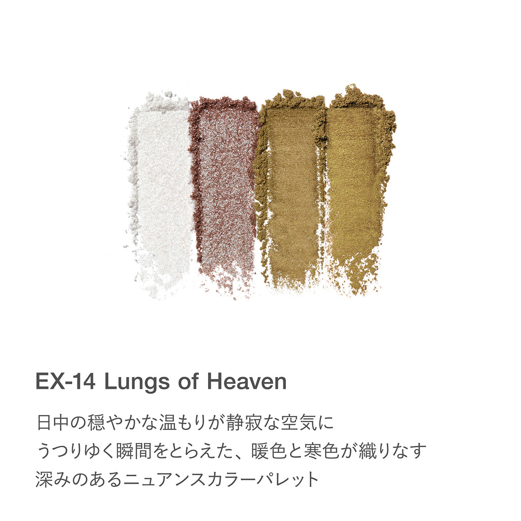 Elevate your look with RMK Eyeshadow featuring four shades for versatile and stunning makeup options.