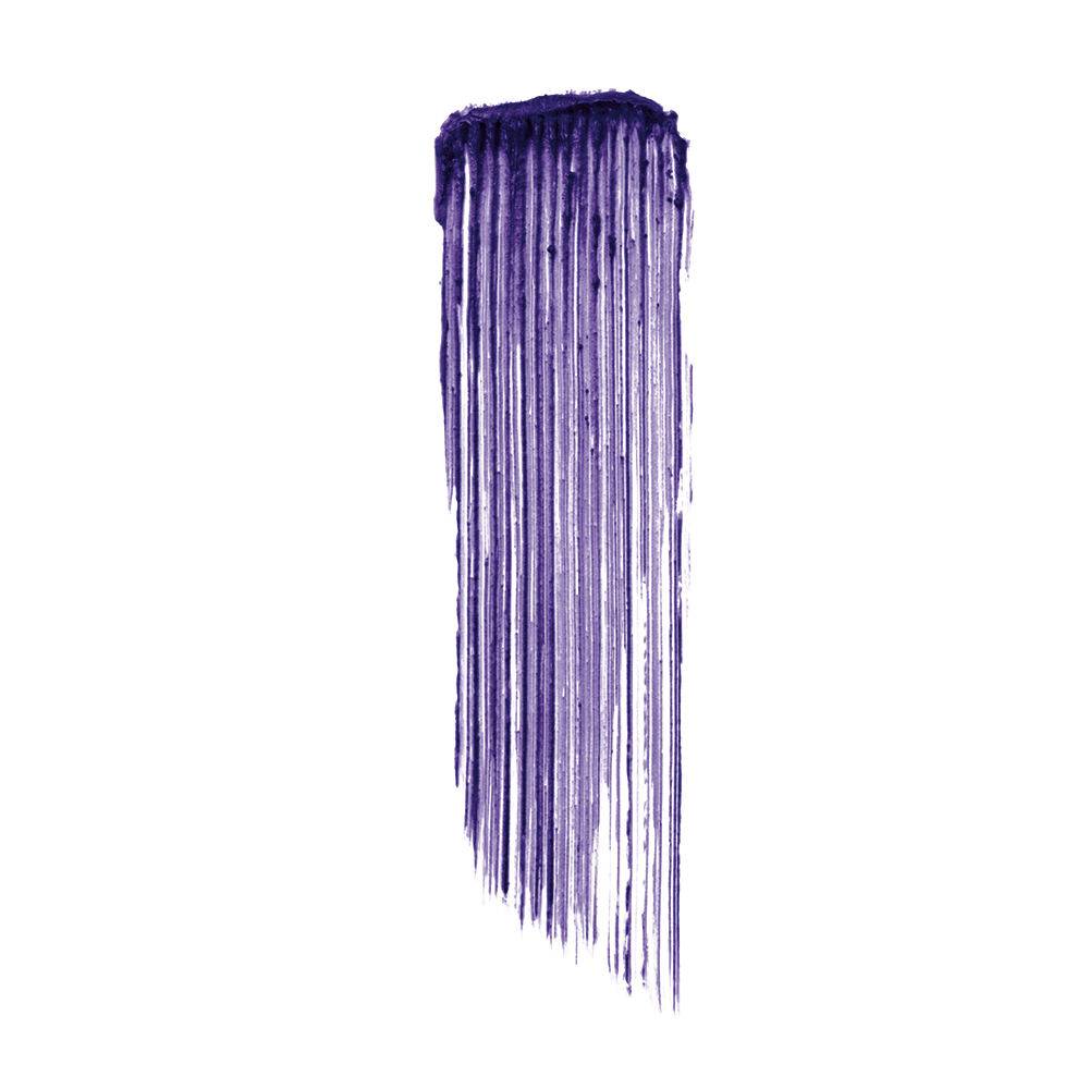 Purple swatch of Shiseido Control Chaos Mascara Ink highlighting its rich, pigmented formula for dramatic lash color.