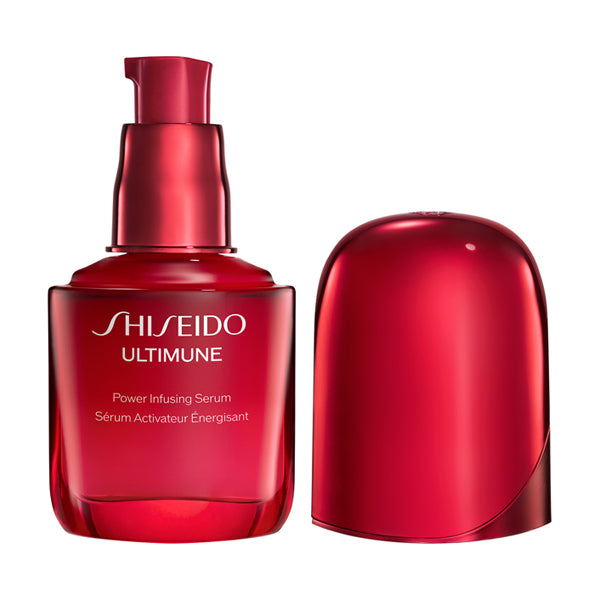 Shiseido serum bottle showcasing advanced skincare technology for revitalizing and nourishing the skin.