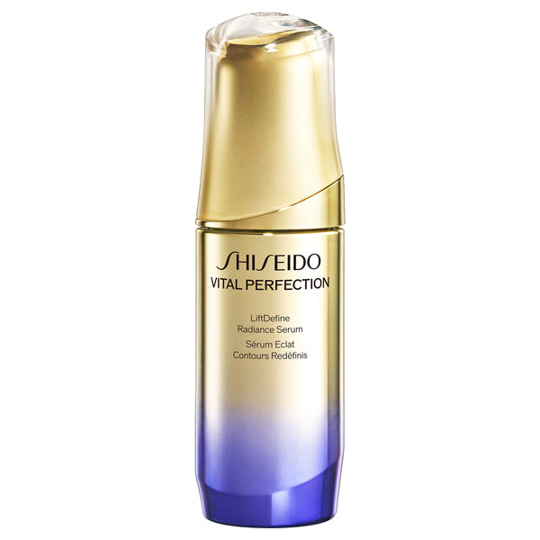 Shiseido LiftDefine Radiance Serum from Vital Perfection skincare line promoting youthful, radiant skin