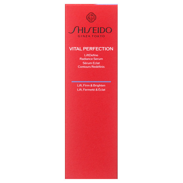 Shiseido LiftDefine Radiance Serum from Vital Perfection skincare line promoting youthful, radiant skin
