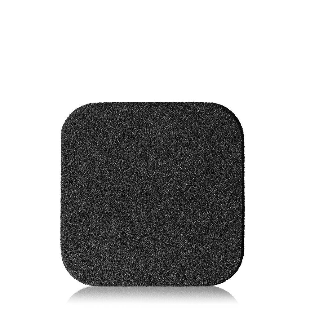 Black sponge applicator for Shiseido Synchro Skin Powder Foundation, designed for smooth and even application.
