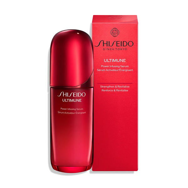 Shiseido Ultimune Serum enhancing glowing skin with advanced hydration and anti-aging properties