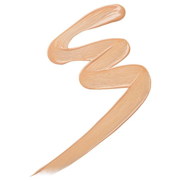 Swatch of Shu Uemura Unlimited Care Face Calligraphy foundation in a smooth, creamy texture. Provides moisture and seamless coverage.