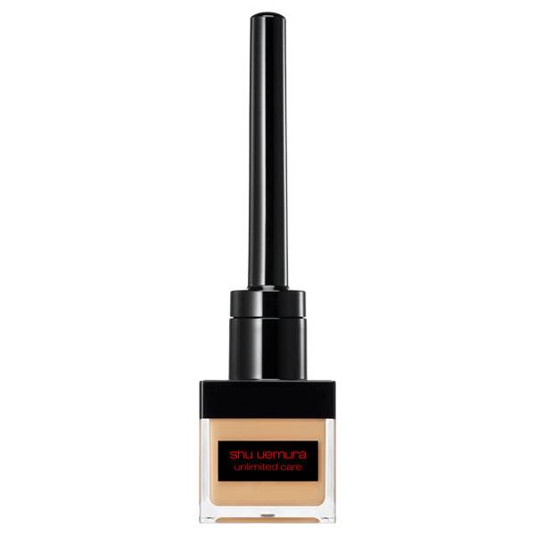 Shu Uemura Unlimited Care Face Calligraphy foundation with a sleek black applicator. Long-lasting, lightweight formula for a natural finish.