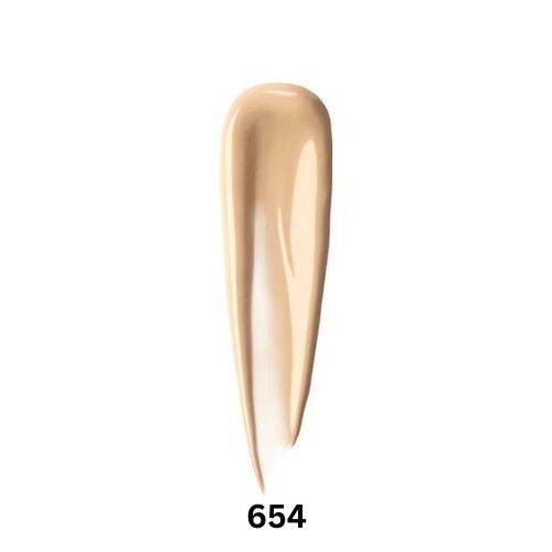 Shu Uemura Unlimited Care Tsuya Serum Foundation 35ml in shade 654, showcasing a creamy beige tone with a smooth texture for flawless coverage.