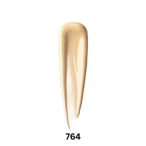 Shu Uemura Unlimited Care Tsuya Serum Foundation swatch in shade 764, a light beige tone with a smooth texture.