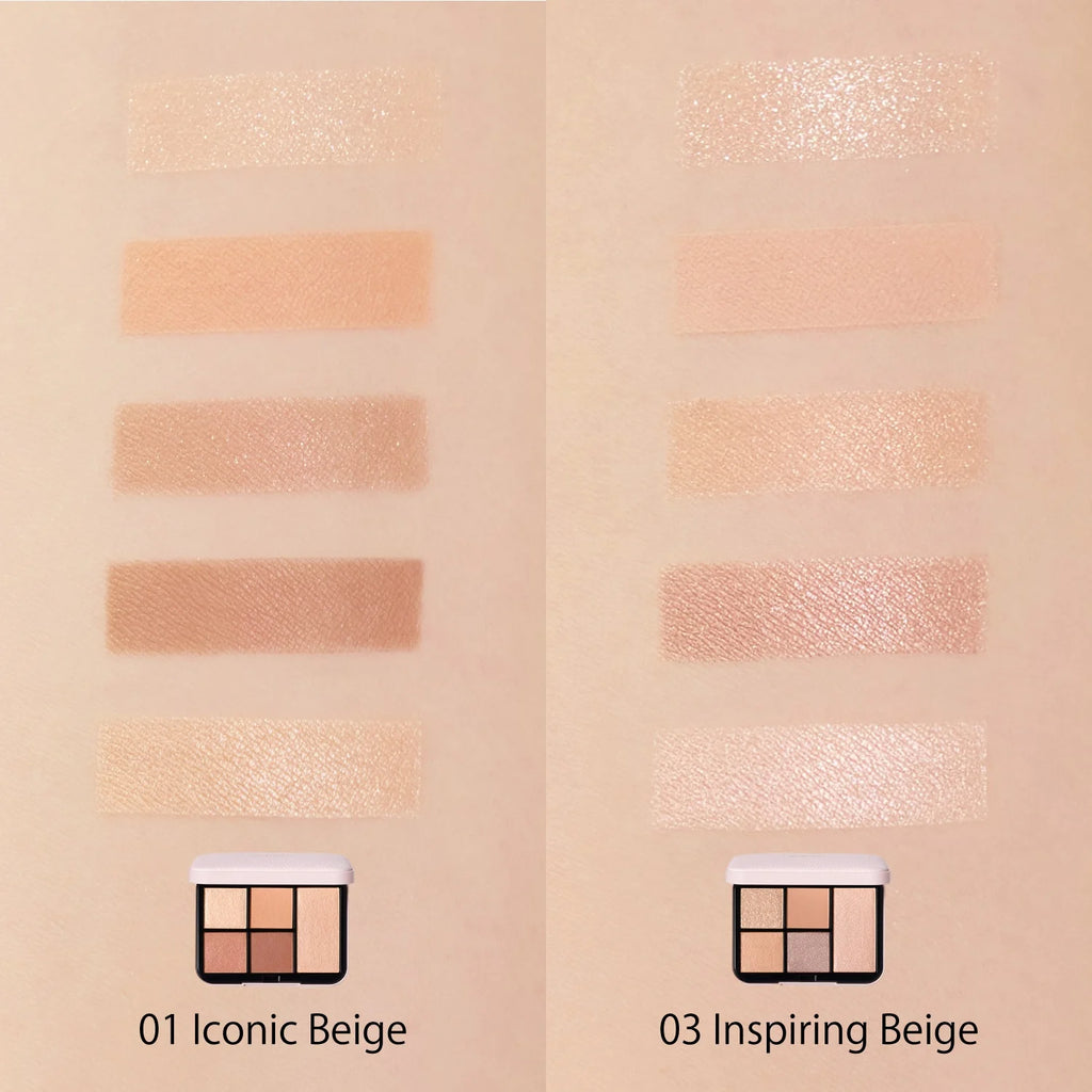Snidel Beauty Face Stylist palette showcasing versatile face makeup for radiant, professional results