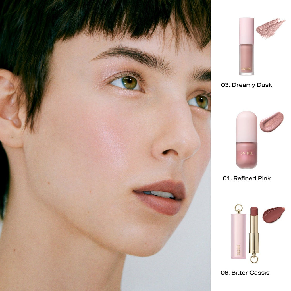 Snidel Rouge matte lipstick showcasing elegant, bold color with a smooth finish for sophisticated makeup looks