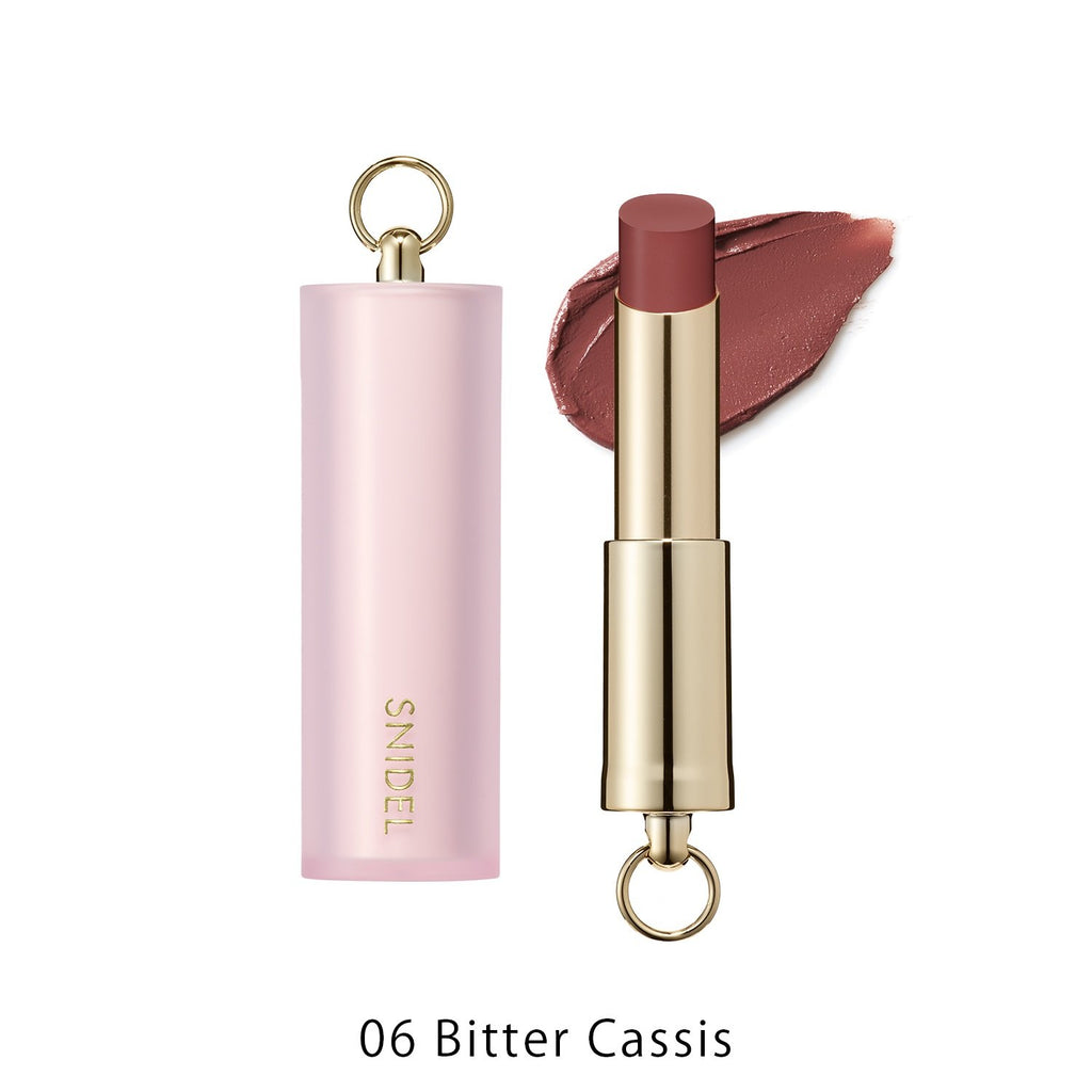 Snidel Rouge matte lipstick showcasing elegant, bold color with a smooth finish for sophisticated makeup looks