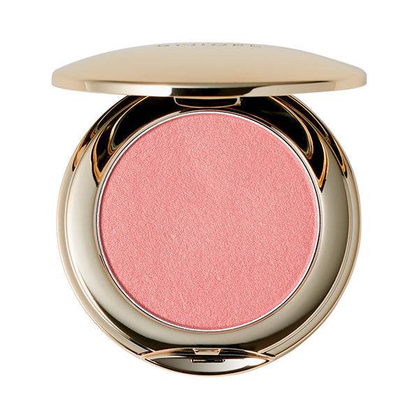 Snidel Beauty Skin Glow Blush in a bright pink shade, perfect for a fresh and lively complexion. Encased in a gold compact.