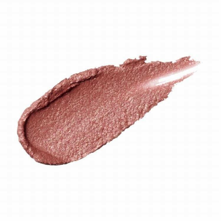 Swatch of Suqqu Liquid Luster Eyes 7.3g in a soft rose shade, showcasing its smooth and radiant texture.