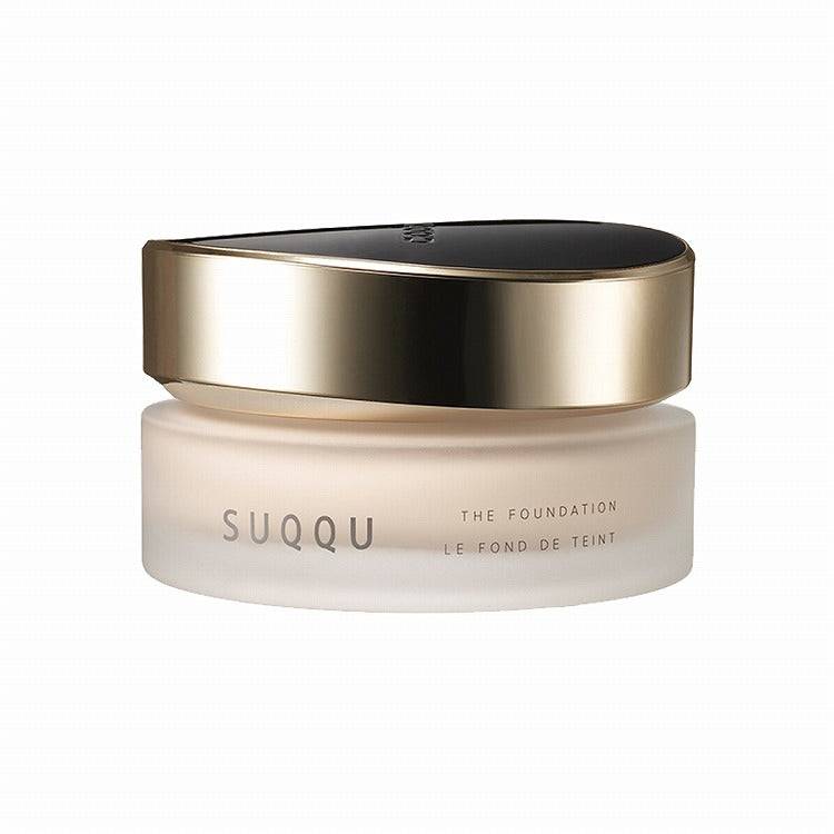 Arm swatches of Suqqu The Foundation 30g showcasing various shades from light to deep tones, demonstrating its diverse color range.