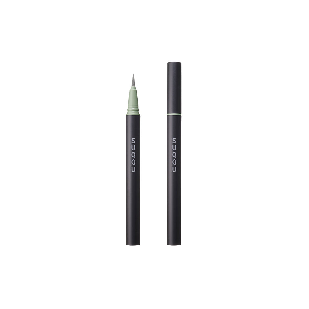 Suqqu Nuance Eyeliner in limited-edition grayish moss with a fine felt-tip applicator, ideal for unique and modern eye looks.