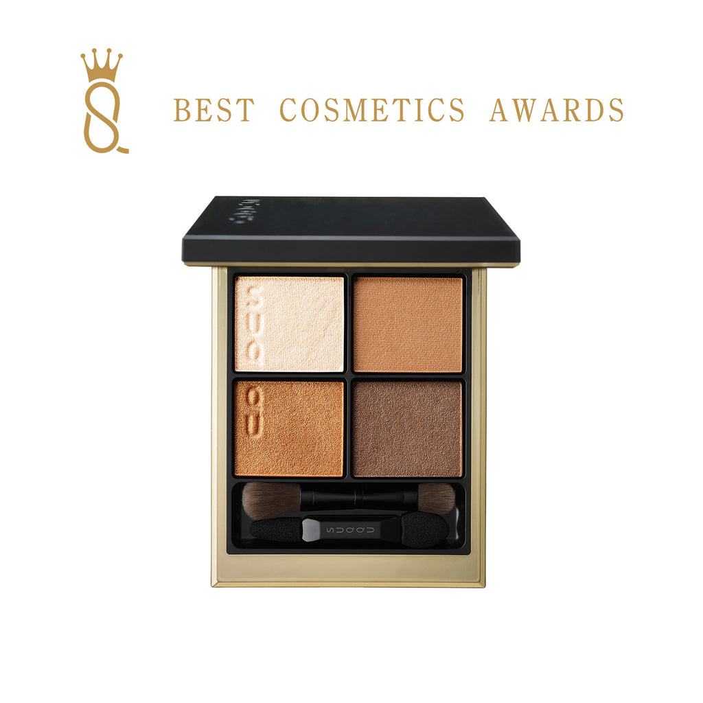 Suqqu eyeshadow palette featuring four harmonious colors for vibrant eye makeup and flawless application.