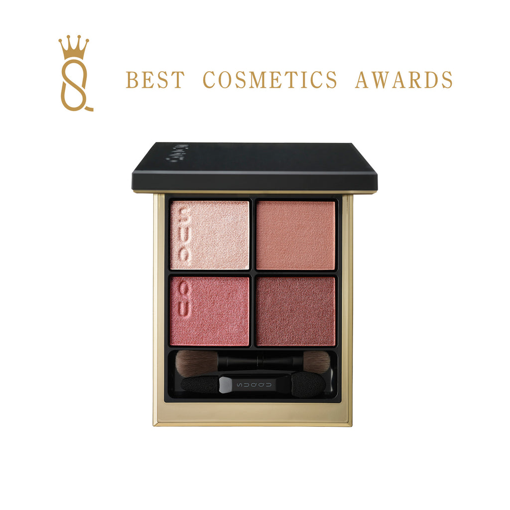 Suqqu eyeshadow palette featuring four harmonious colors for vibrant eye makeup and flawless application.