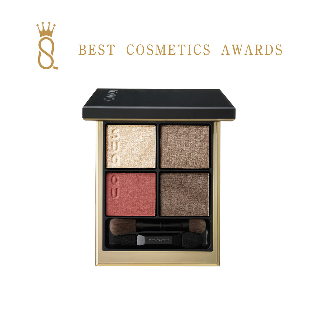 Suqqu eyeshadow palette featuring four harmonious colors for vibrant eye makeup and flawless application.