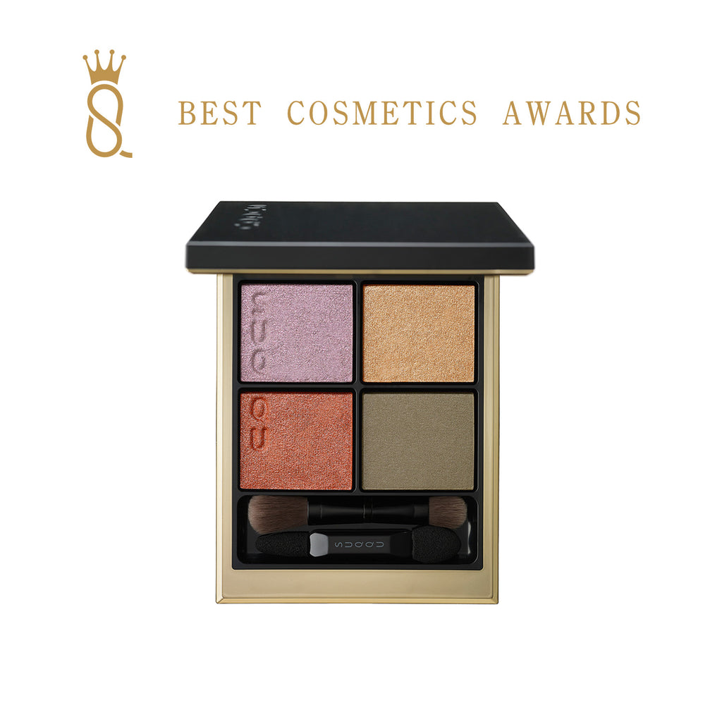 Suqqu eyeshadow palette featuring four harmonious colors for vibrant eye makeup and flawless application.