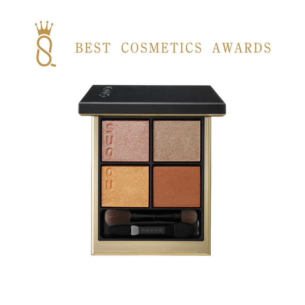 Suqqu eyeshadow palette featuring four harmonious colors for vibrant eye makeup and flawless application.