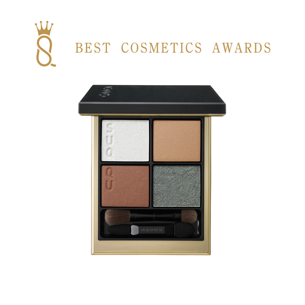 Suqqu eyeshadow palette featuring four harmonious colors for vibrant eye makeup and flawless application.