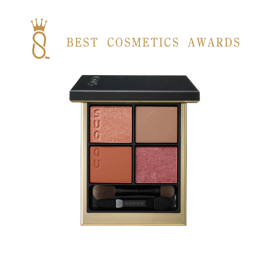 Suqqu eyeshadow palette featuring four harmonious colors for vibrant eye makeup and flawless application.