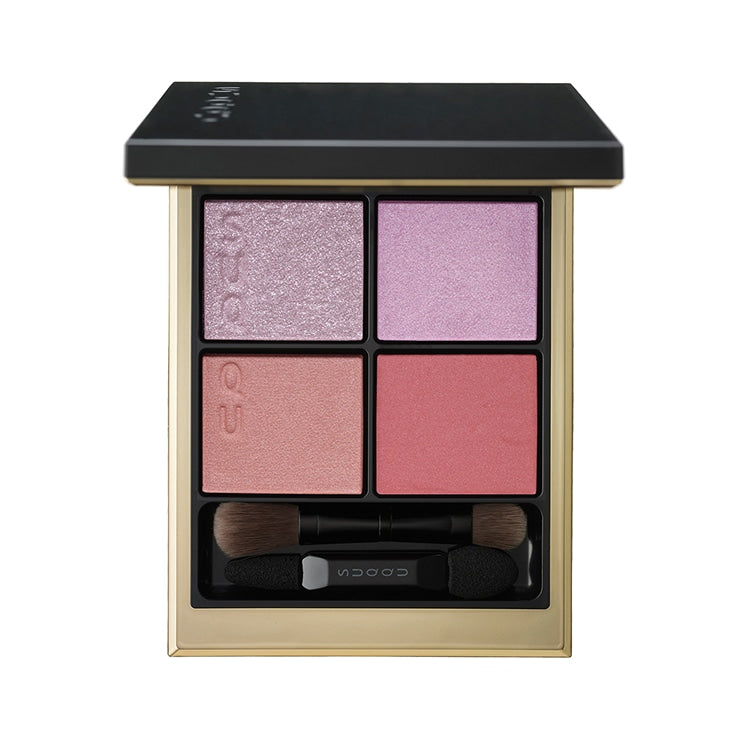 Suqqu eyeshadow palette featuring four harmonious colors for vibrant eye makeup and flawless application.