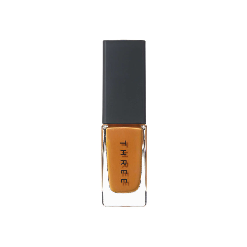 Three Nail Lacquer 7ml in mustard yellow shade, perfect for warm and trendy nail designs. Part of Tokyo Beauty Box collection.