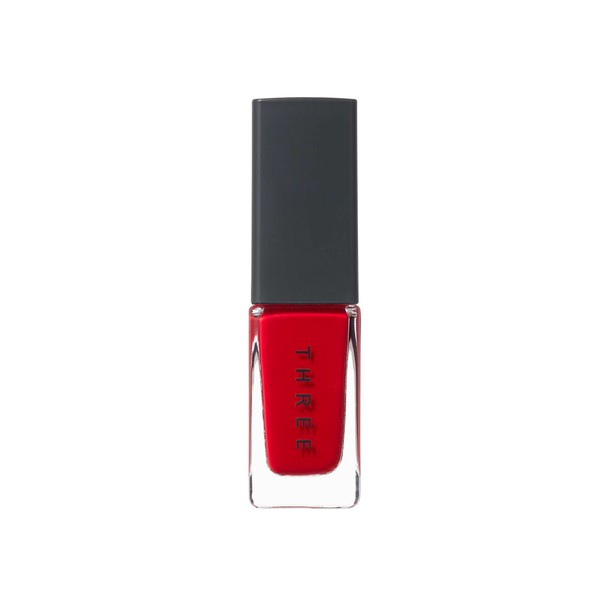 Three Nail Lacquer 7ml in bright red shade, ideal for vibrant and striking nail looks. Part of Tokyo Beauty Box collection.