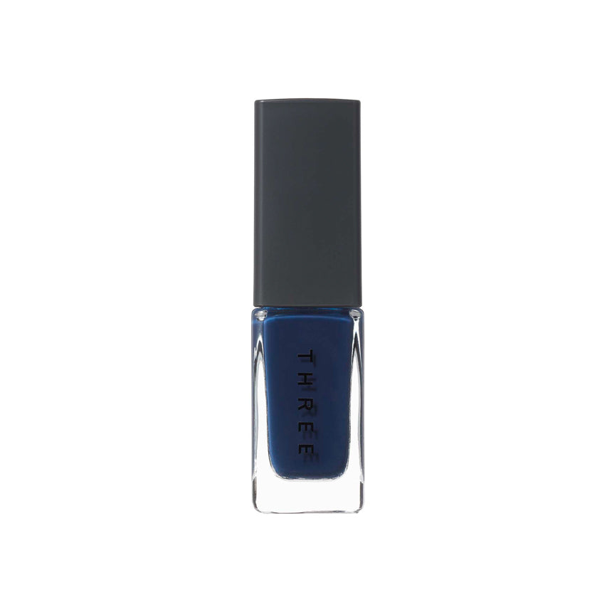 Three Nail Lacquer 7ml in navy blue shade, perfect for elegant and sophisticated nail designs. Part of Tokyo Beauty Box collection.