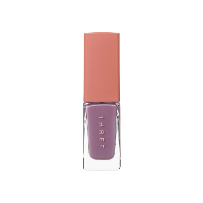 Three Nail Lacquer 7ml in dusty mauve shade with a peach-toned cap, perfect for elegant and muted nail designs.