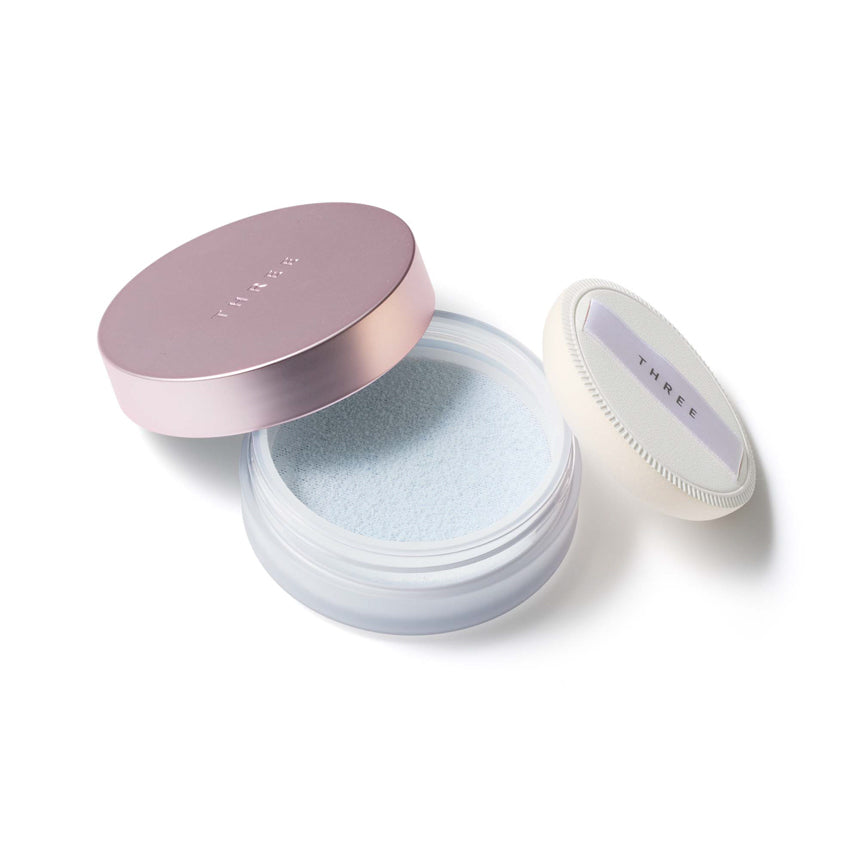 Ethereal Smooth Operator Loose Powder by Three, premium loose powder for flawless, long-lasting makeup finish