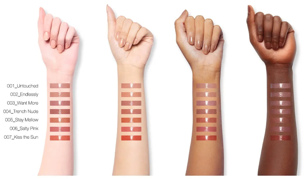 Addiction Tokyo lipstick with glazing effect showcasing glossy, vibrant finish for a chic makeup look