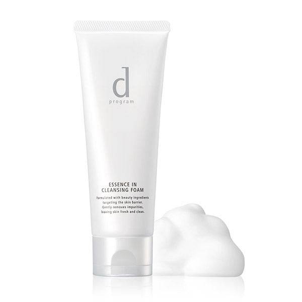 d Program Essence In Cleansing Foam 120g with soft, cushiony foam, offering a soothing cleanse that leaves skin smooth and refreshed.