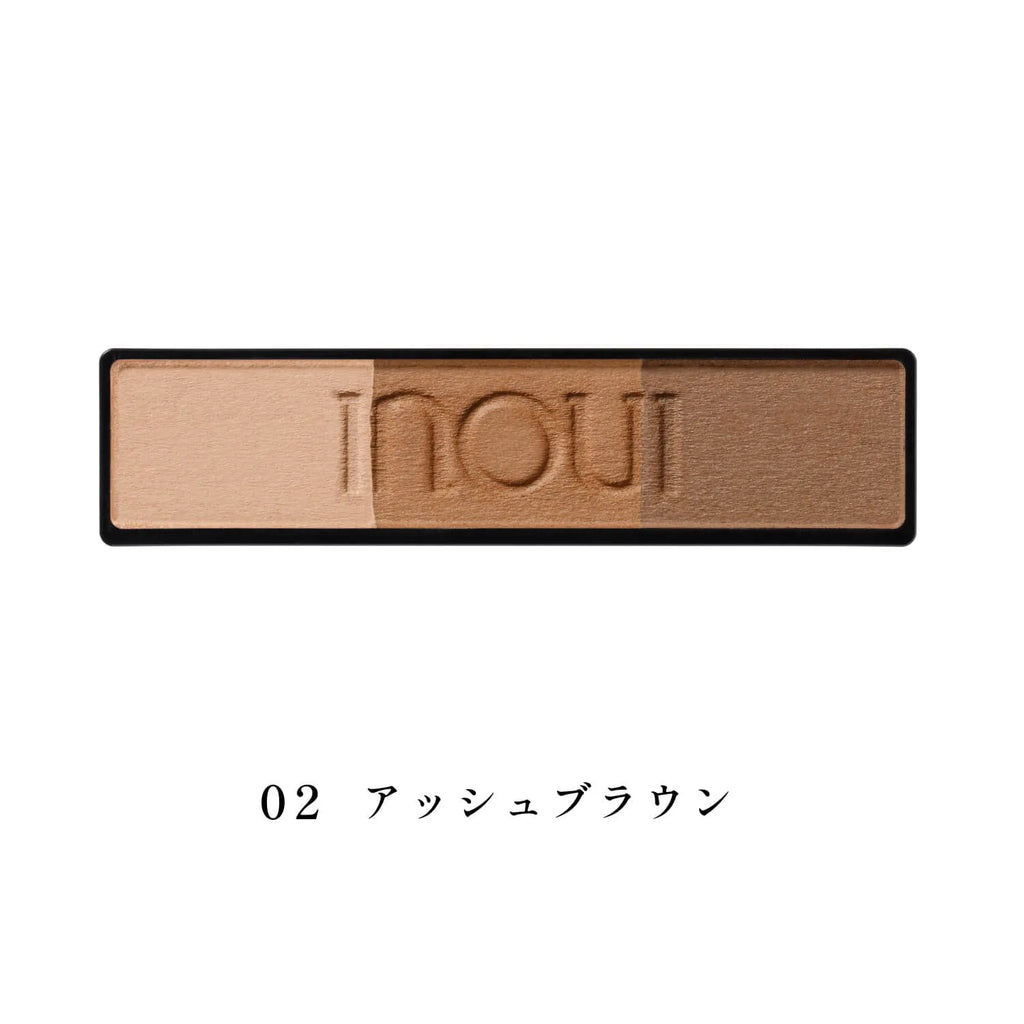 Inoui eyebrow palette showcasing versatile shades for precise and natural brow enhancement