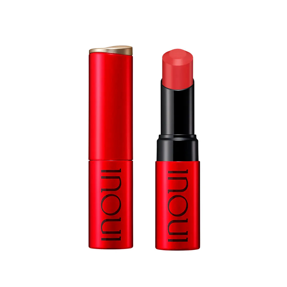 Luxury Inoui lipstick showcasing vibrant color and smooth texture for a flawless finish