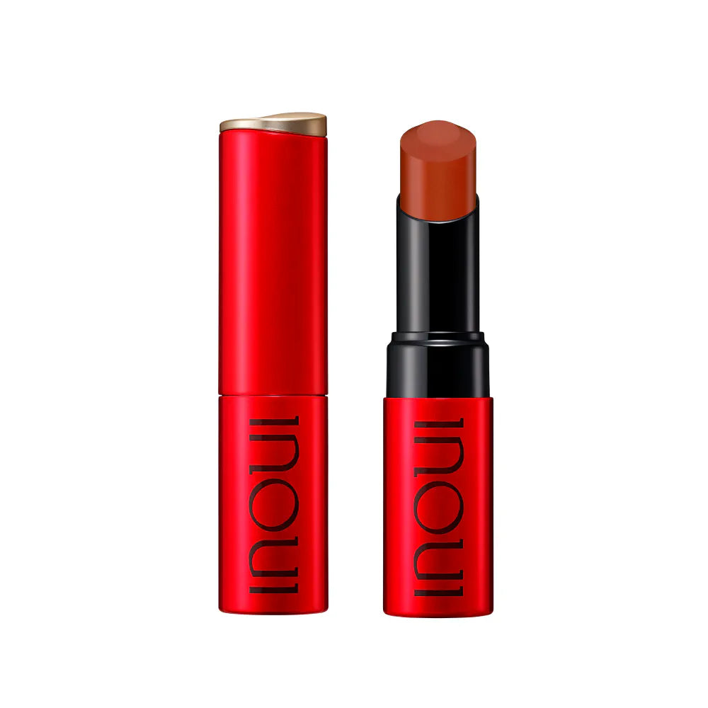 Luxury Inoui lipstick showcasing vibrant color and smooth texture for a flawless finish