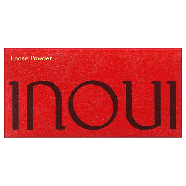 Inoui loose powder compact highlighting a smooth, natural finish for flawless makeup application.