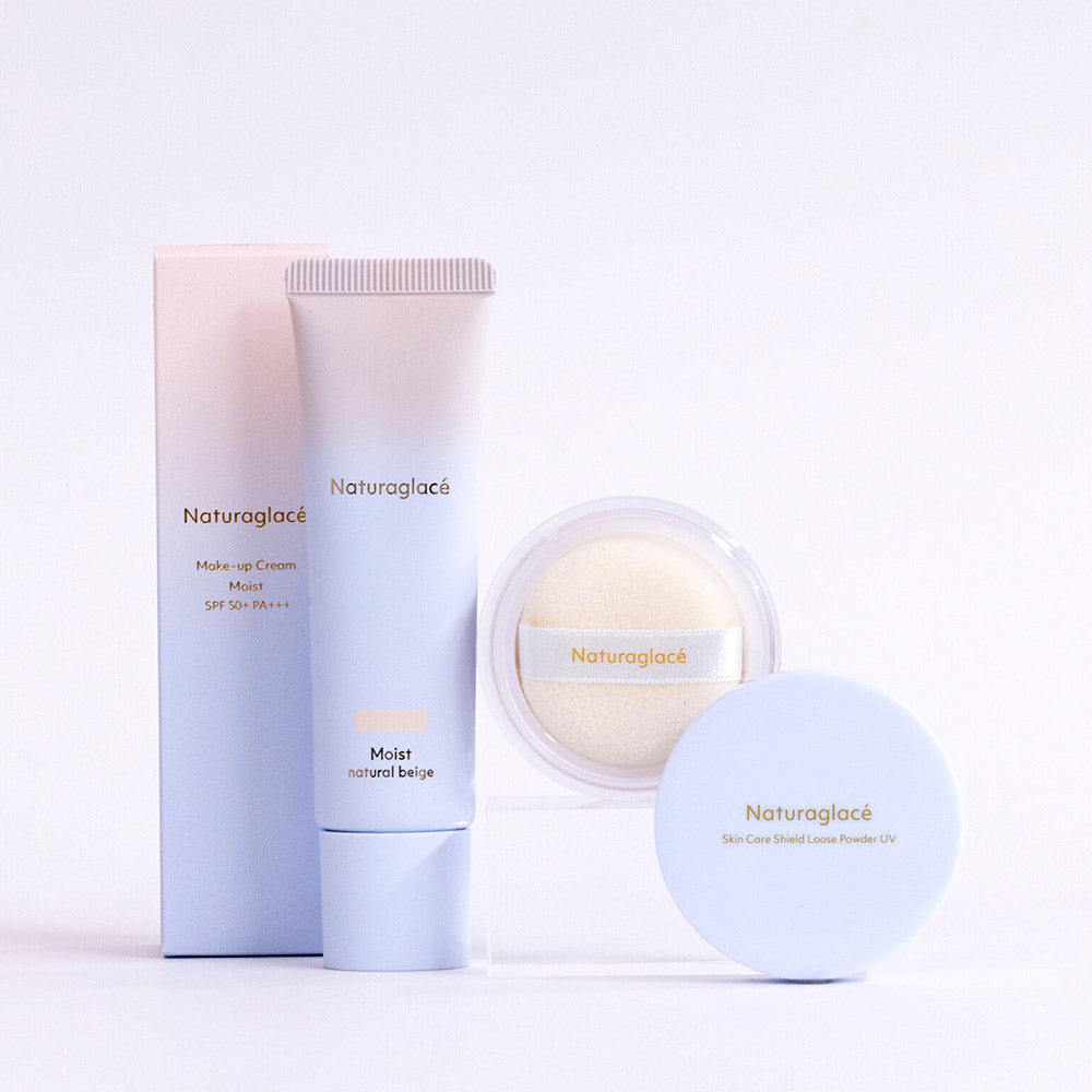 Naturaglacé makeup primer and face powder for a flawless, natural finish
