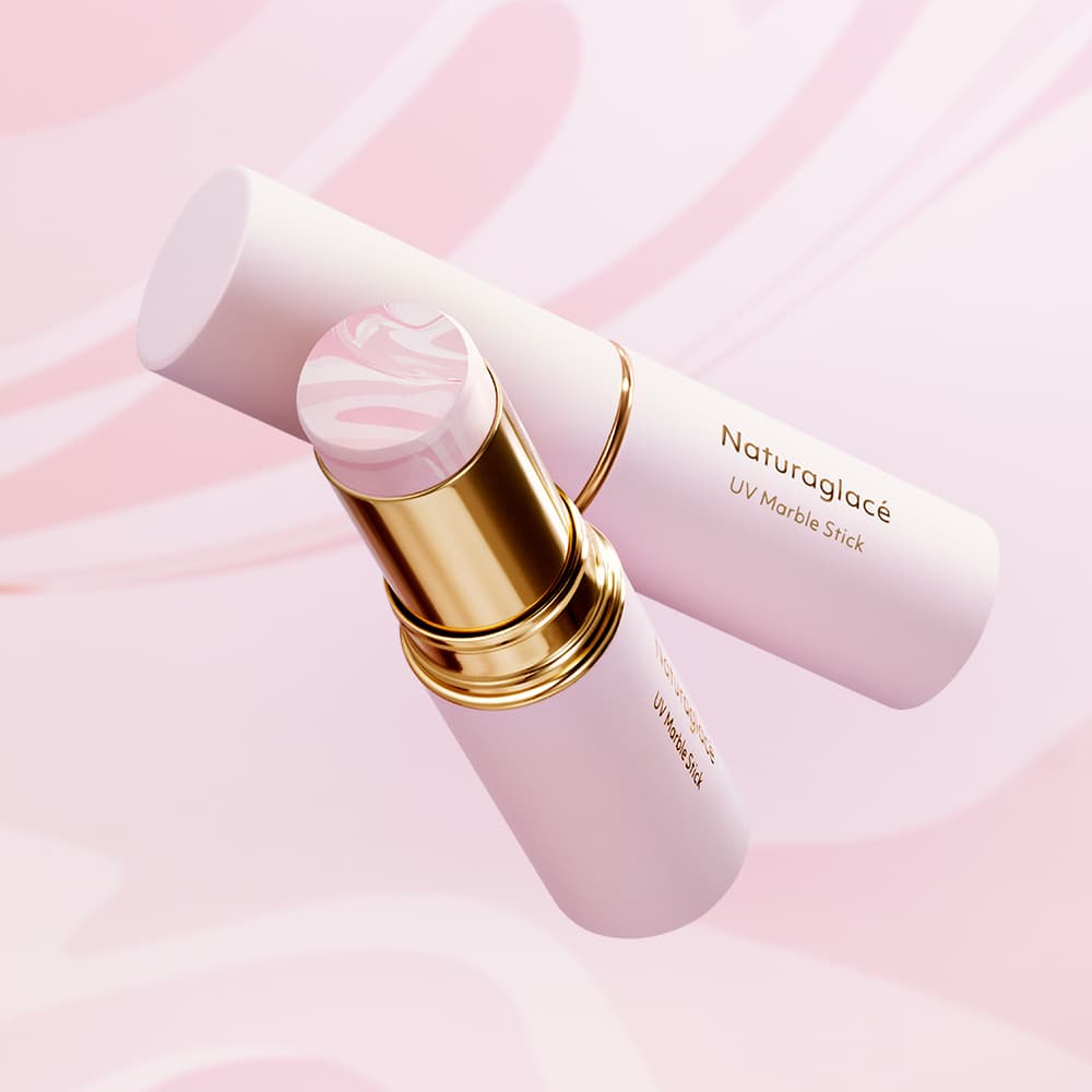 naturaglacé UV Marble Stick providing natural makeup with effective sun protection and smooth application