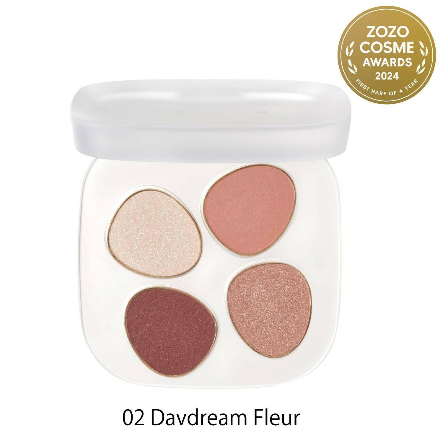 flower beauty gilded lily swatches to/one Petal Float Eye Palette 2.5g