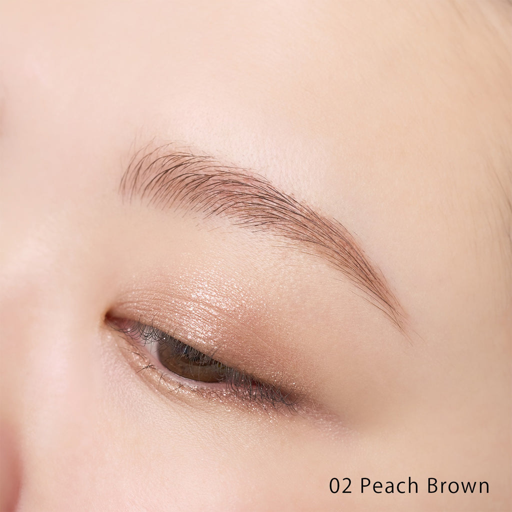 Elegant petal-shaped eyebrow design enhanced with natural bio-eyeshadow for a sophisticated look