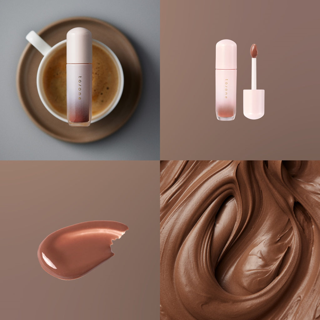 Petal Blooming lip gloss by to/one showcasing vibrant, glossy lips with a smooth, floral-inspired finish